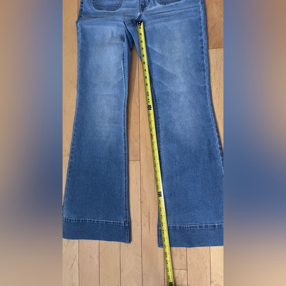 Stretch denim wide leg pants - Picture 5 of 8